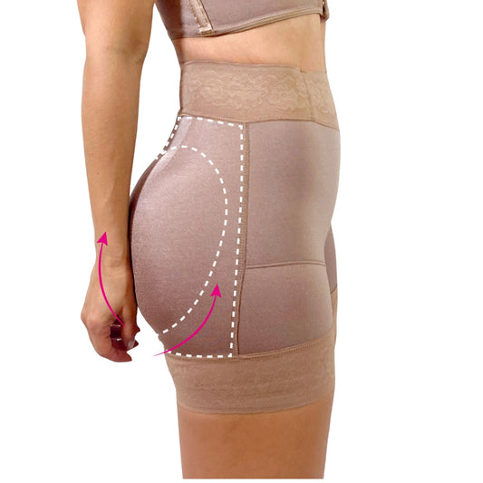 617 |Faja Short torso medio Levanta Cola Varillas 5cm en Cintura